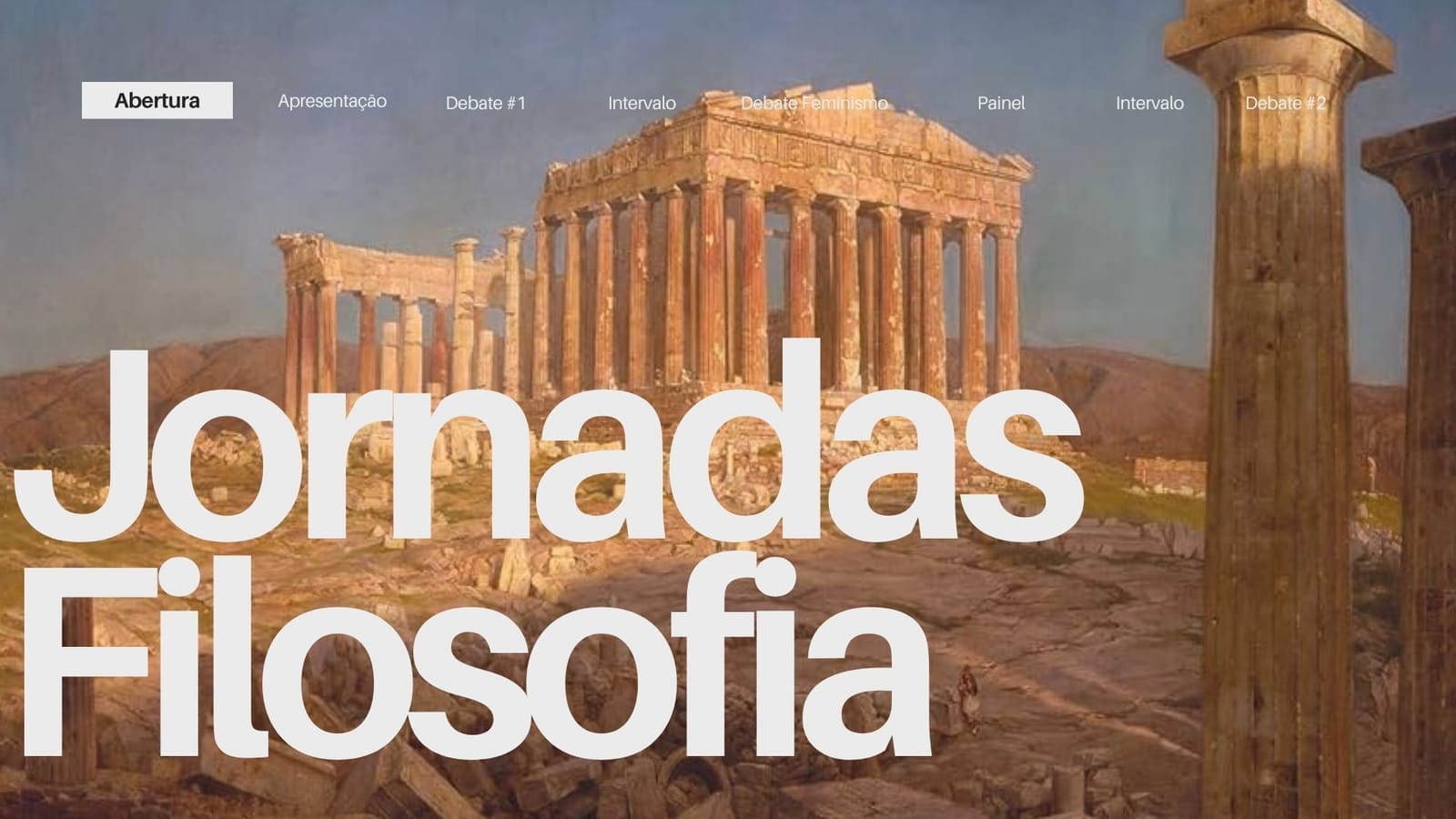 Abertura · Jornadas de Filosofia
